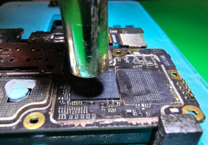 Heating the CPU to install it.png