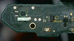 CPU capacitor next to the SOT-323-6 IC near MAX17050