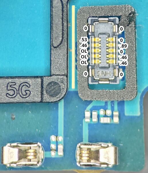 File:Galaxy A32 5g power button FPC diode mode readings.jpg