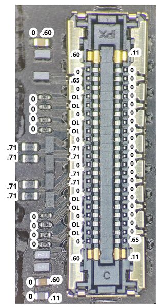 File:IPad Pro 129 3rd charging port connector diode readings.jpg